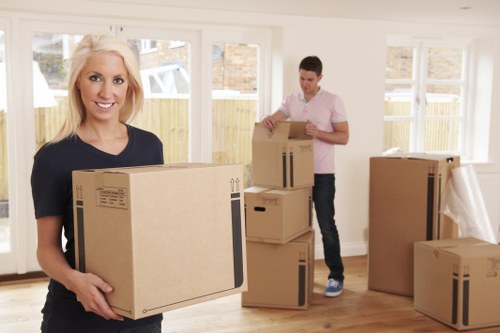 Organised student belongings ready for storage