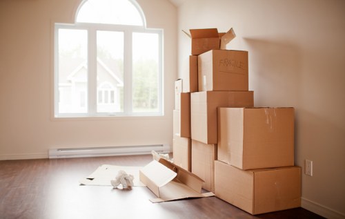 Removal van outside a Fulham property during a local move